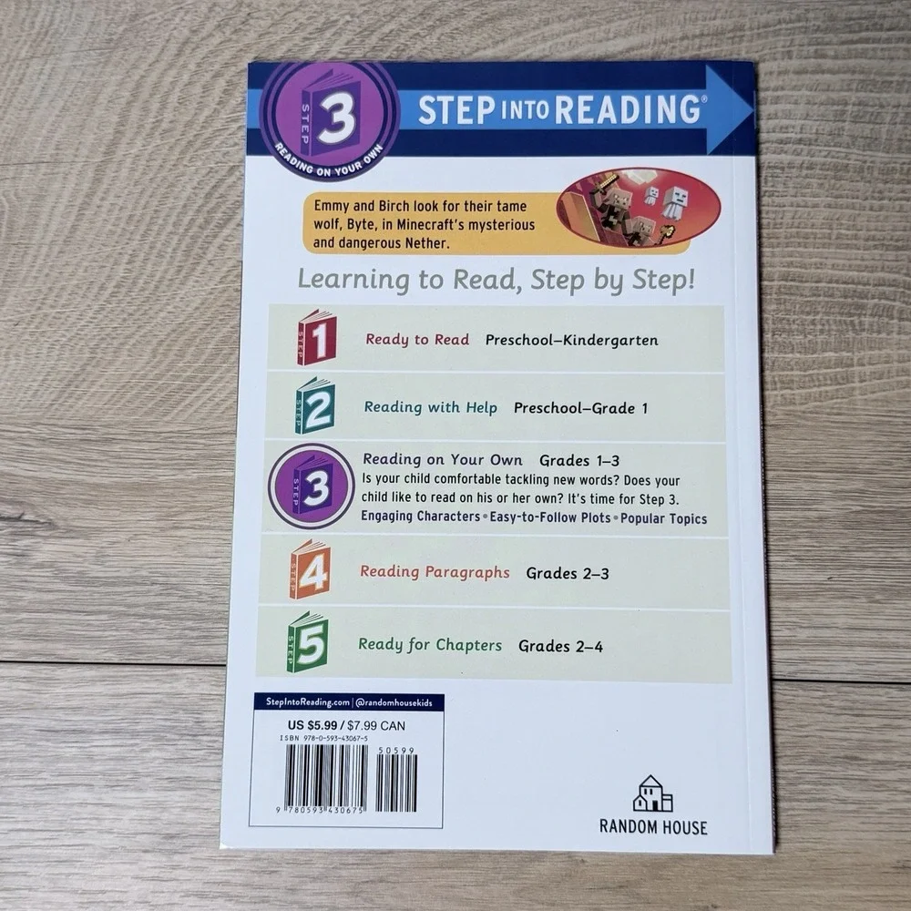 Minecraft‎ Step Into Reading Book Lot Level 3 Survival Mode Escape Nether